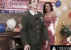 Sexy mother I'd like to fuck Welcomes Trans Military Wife With Astounding Sex