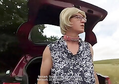 Blonde Bimbo Tits Sissy Slut Exposed As Public Parking Lot Whore Shows Everything 2