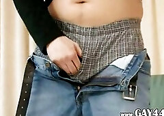 Russian bored gay in the armchair