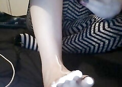 Naked Marvelous, Stinky Freet Get Spa Day Massage With Scented Lotion, in And Without Haunch Socks