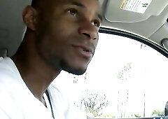 Gangster Ebony Dude Picks Up Blond and Gives Her His Large Jock