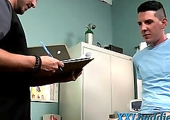 Bear doctor fucks hung guy for cumshot
