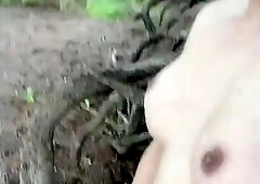 hawt tgirl windy in the beach masturbation and cum