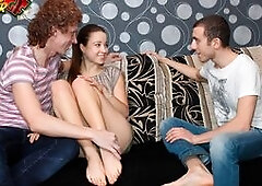 While most of the guys can't even think of their girlfriends cheating on them Jeff stays home to watch his honey get some good fucking from a tot