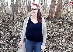 Lea Loves Getting Wood In The Woods