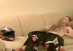 Big dick biker jerks after a ride