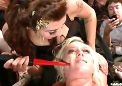 Pretty Blonde Milf Disgraced In Front Of The Audience