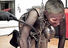 With Kika Whore, Miss Morgana, Axel Klinik and Jack. Wench Kika with a cowbell had been dominated with schlong, whip, vagina pump, planer and ding-don