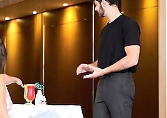I HIT ON MY FRENCH WAITER AND FUCKED WITH HIM DURING ROOM