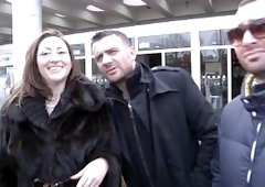 Nice Italian Milf Sandra fucked in a threesome