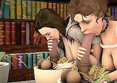 miranda and elizabeth taking care of kinky jizz-shotgun plants