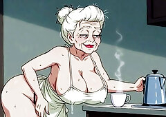 Ai Matures in Kitchens with Big Tits