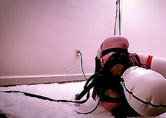 Rope bondage, mask, selfbondage