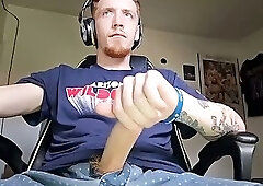 Redhead cock out shorts jerk