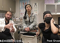 Jasmine Rose faces Doctor Tampa in a tense college medical examination