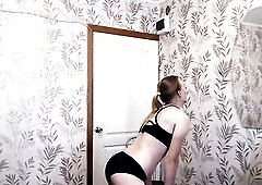 DATEZONE - Fit amateur in ebony sports bikini masturbates