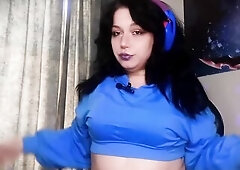 POV: PUNK BABE BLUE LIPSTICK BURPING ASMR NO TALKING