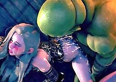 female knight lose to monster ork - episode.31