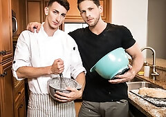 Roman Todd seduces brunette baker hottie Michael Jackman