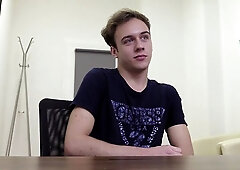 Playful twink begs for a facial after raw bareback anal