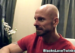 Hot interracial amateur gets a hardcore cumshot from the doctor