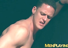 Horny Ivan Gregory sucks dick before getting drilled by suited Viktor Rom