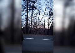Amateur Night Exhibitionist - Caught Stroking by Evening Jogger