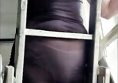 Orzo cleans an apartment; the soles of her feet are impure, her sagging, empty titties jiggle, and lastly, this babe pees.