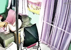 Behind The Scenes Farts During the time that Relaxing with Girlfriend Security Web camera