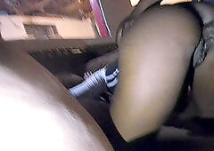 thin black dame Gets Fucked Doggystyle [no sound]