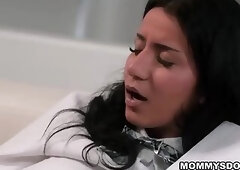 Roxie Sinner and Kyaa merrily fuck right in front of Nina