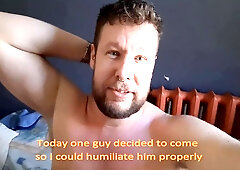 A Russian guy abasingly tells you how he's going to poke you