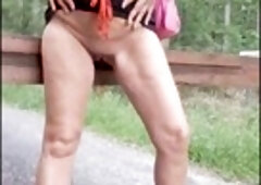 Stockings and heels, tits natural, milf high heels