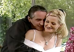 A breathtaking blond chick widens her legs wide as her partner passionately licks her unshaved vagina, making her groan with joy. The scene escalates 