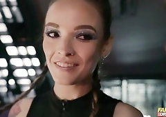 A tall black athlete is screwing a slutty white girlfriend Kylie Nymphette