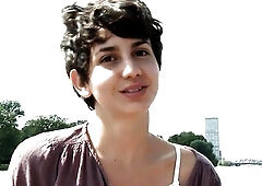 Ersties - Cute Brunette hair Plays With Bushy Snatch on a Boat