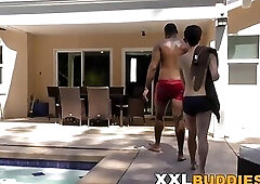 Gay amateur riding black dick