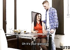 TUTOR4K. English coach turns out to be a cheating and her is drilled