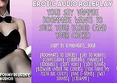 [Audio Roleplay] Vampire Roommate Craves to Suck Your Wang