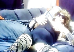 Sexy as Bang Transgender with Micro-Rod Widens Her Legs for Everybody....