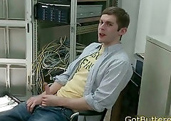 Guy teasing in office