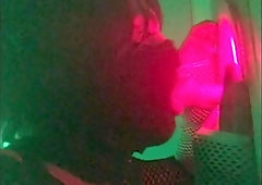 Sissy Lisa Rhea servicing 2 gloryhole meatpipes and  take jism