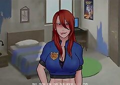 Muscular futanari Sally takes her submissive partner anally in the locker room