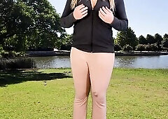 Monster ramrod tgirl public cum