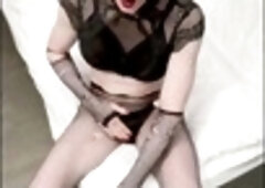 I'm pleasuring myself and talking dirty while rocking stunning lingerie and my X-Hi sneakers