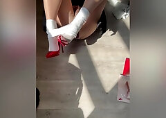 Cum In Layers Of Pantyhose