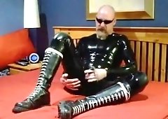 Rubber Catsuit on Xmas day.
