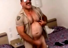 Police grandpa, daddy cop fucks daddy, uniform daddy wank