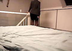 Serious business woman drilled passionately and creampied in her ripped pants