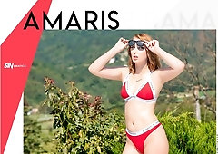 Shameless redhead Amaris fucks with a rich guy on the poolside